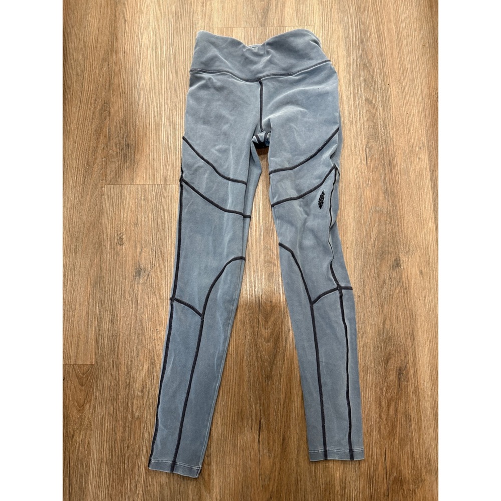 FP Movement‎ Womens High Rise Paneled Leggings Faded Blue Gray XS OB881358